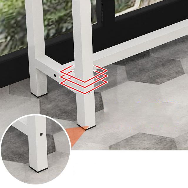 Metal and Wood Rectangular Table, Modern Style Home Living Room Kitchen Bar Table