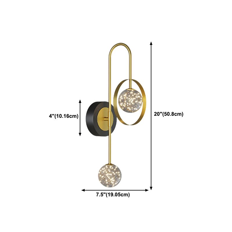 Modern Unique Shape Wall Mount Light Fixture Wall Light Sconce in Gold for Dining Room