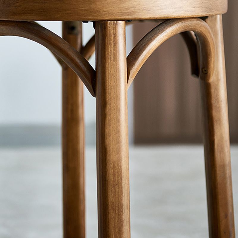 Industrial Wood Quilted Distressed Barstool 29.5" H Indoor Tall Stool with Round Seat
