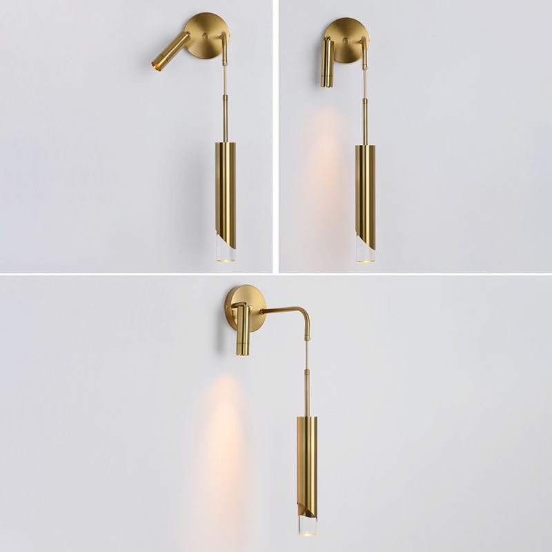 Zeitgenössische Metall Wandleuchter LED -Wandmontageleuchte für Nachtlesen