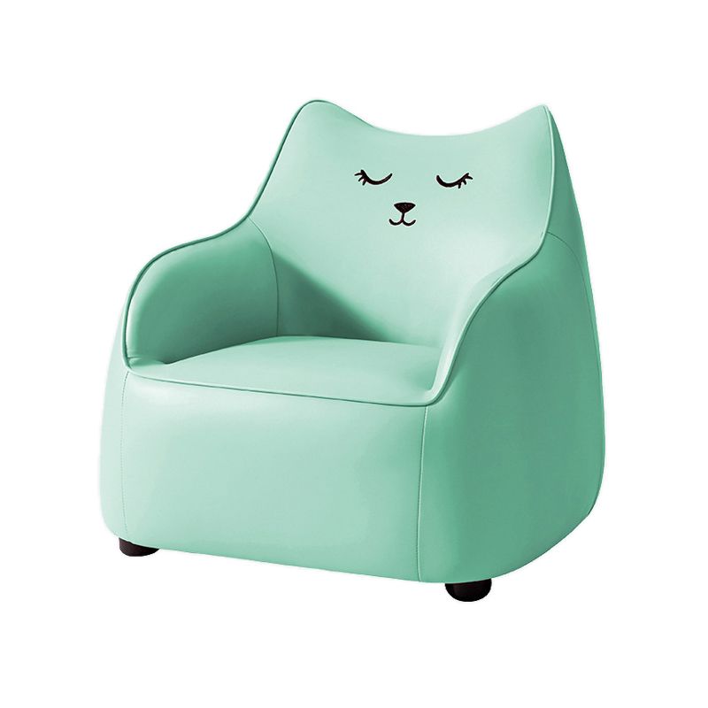 PU Chair Arms Included Basic Four Legs Chair for Living Room