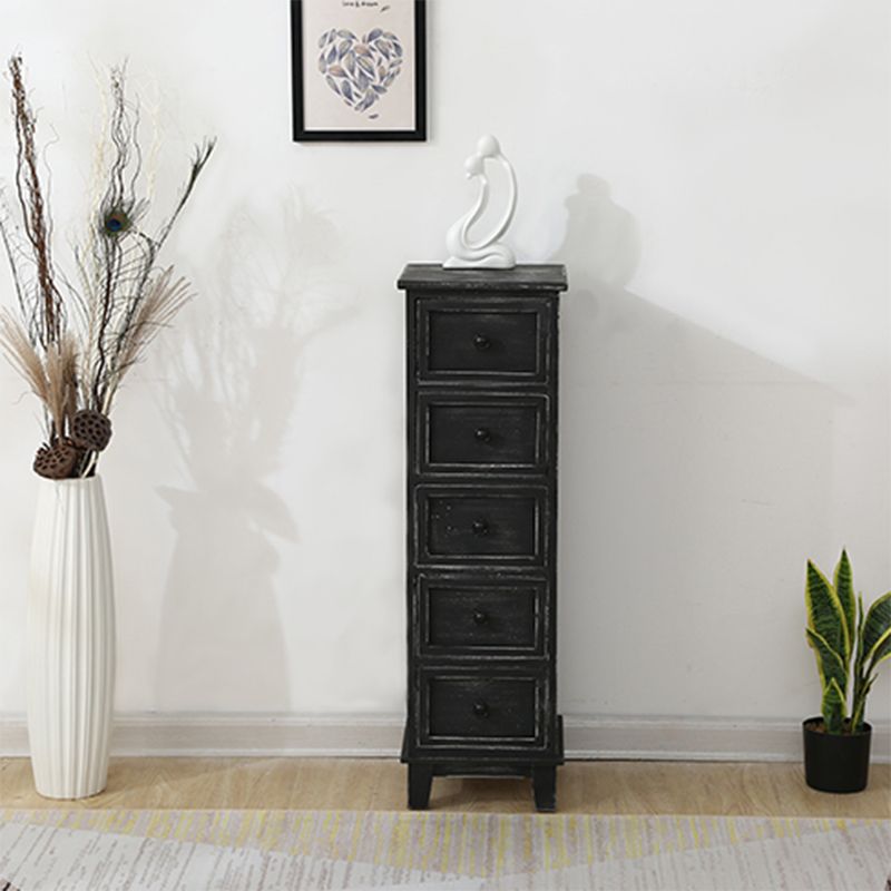 Coastal Dresser Solid Wood Storage Chest with 4/5/6 Drawers , 11.7-inch Width