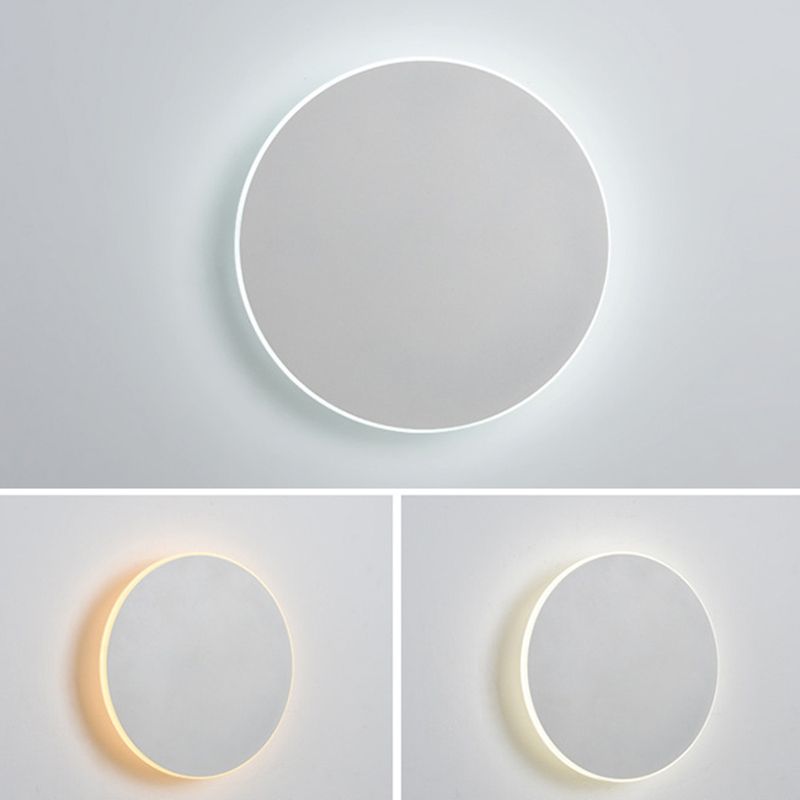 Iluminación de montaje de pared de disco redondo moderno iluminación acrílica montada en la pared para la cama