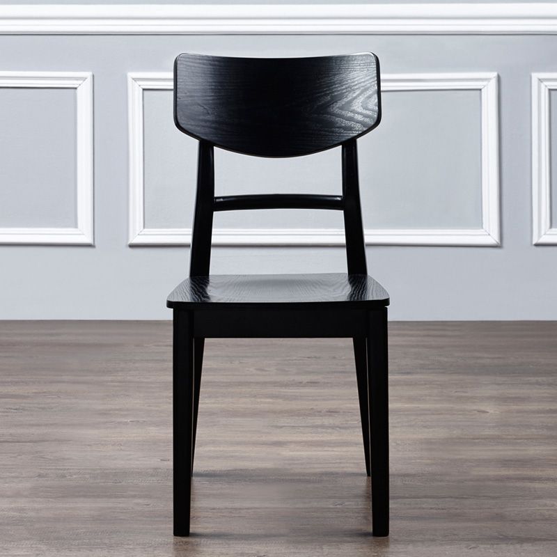 Solid Wood Industrial Style Side Chair Ladder Back Kitchen Dining Chair