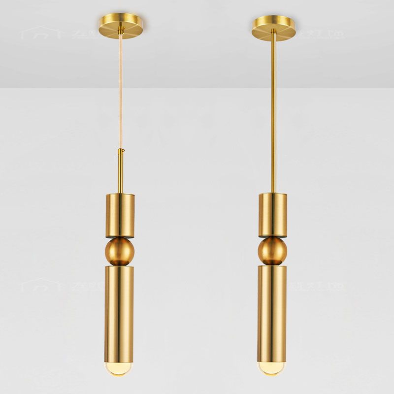 1/2 Lights Hanging Light in Gold Contemporary Pendant Lighting for Bedroom