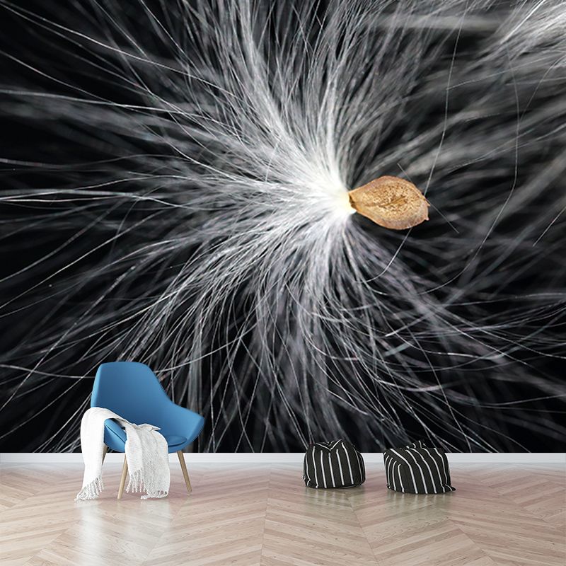 Simple Plumage Wall Murals Contemporary Wall Art for Bedroom, Water Resistant