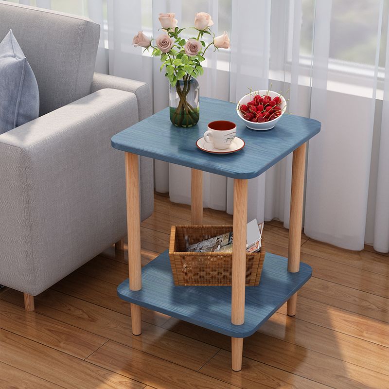 Engineered Wood 4 Legs End Table 2/3-tier Side Table for Living Room