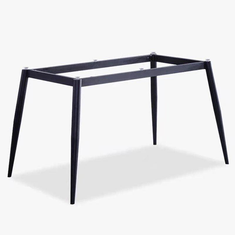 Industrial Stone Rectangle Table Standard Height Dining Table with 4 Legs