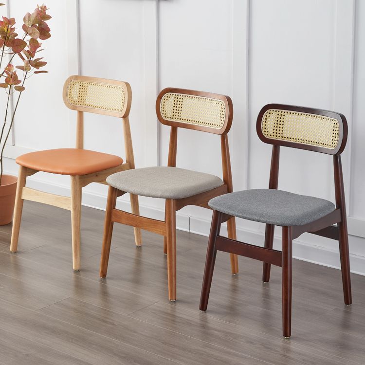 Contemporary Indoor Solid Wood Open Back Dining Side Chair for Restaurant