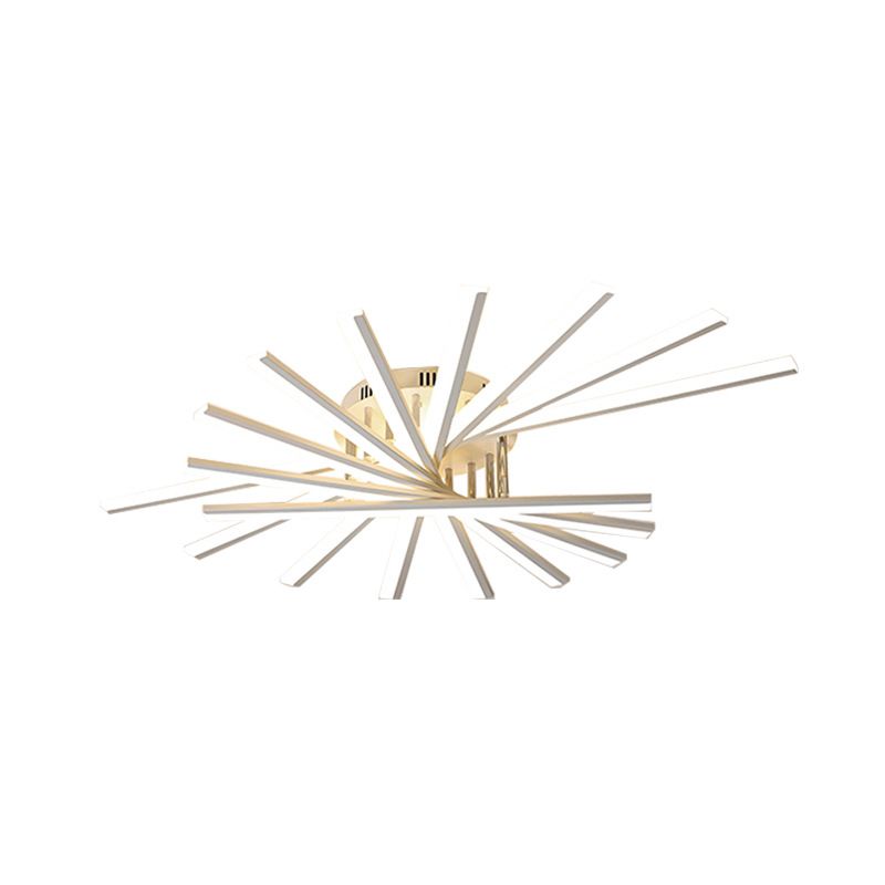 Moderne minimalistische LED lineaire inbouw gelakte ijzeren plafondarmatuur met acryl kap