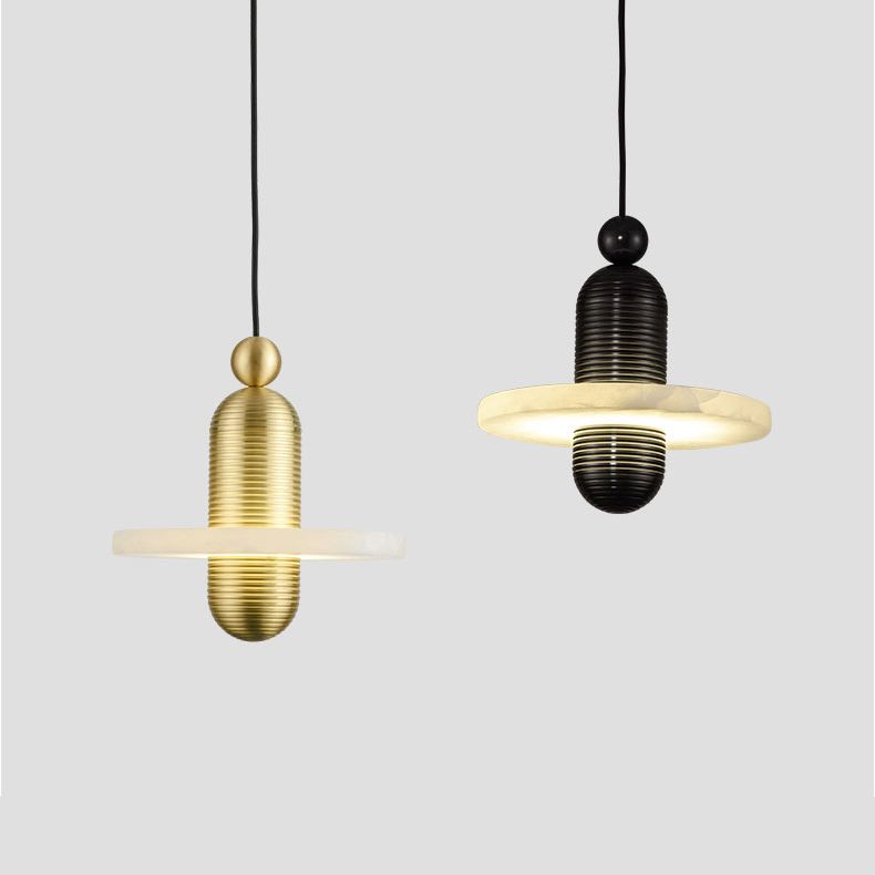 Marble Hanging Light Contemporary Simplicity Pendent Lighting Fixture for Drawing Room
