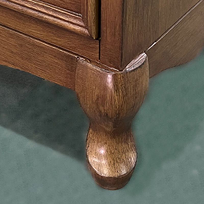 13.65/15.6 Inch W Coastal Dresser Solid Wood Storage Chest Dresser