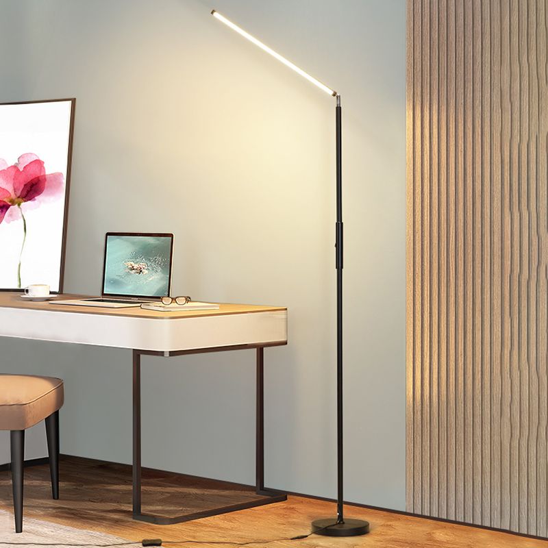 Metal Linear Shape Floor Light Modern Single Light Floor Light Fixtures