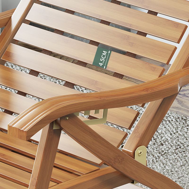 Contemporary Rocking Chair Bamboo Frame Spindle Backrest Indoor Rocking Chair