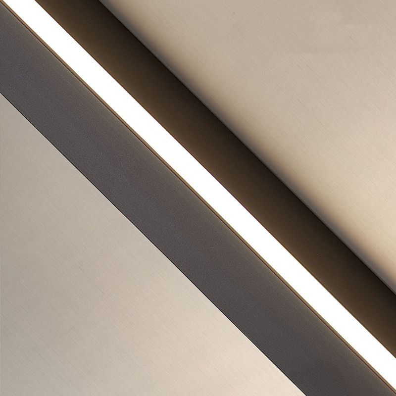 1 Licht linearer Schatten Wandleuchten moderner einfacher Stil Metallwandbeleuchtung in Schwarz