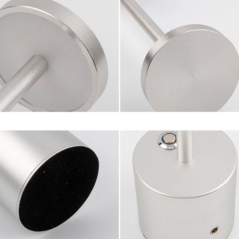 Postmodern Minimalist Round LED Night Lighting Metallic Living Room Table Light