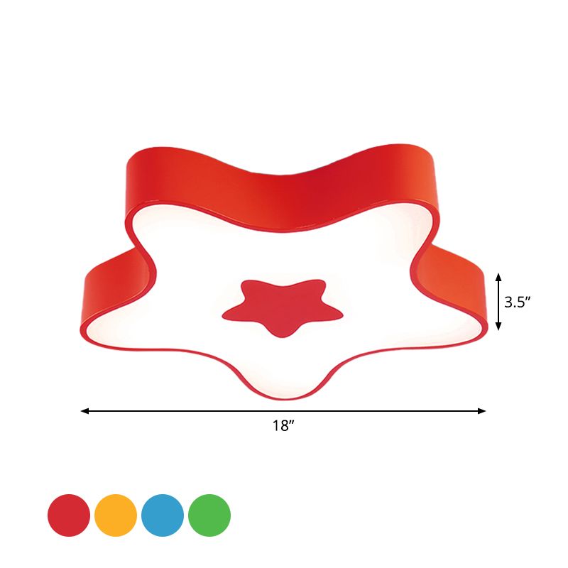 Lampada da soffitto Star in acrilico Modernismo Lampada da incasso a LED rossa/gialla/verde per corridoio