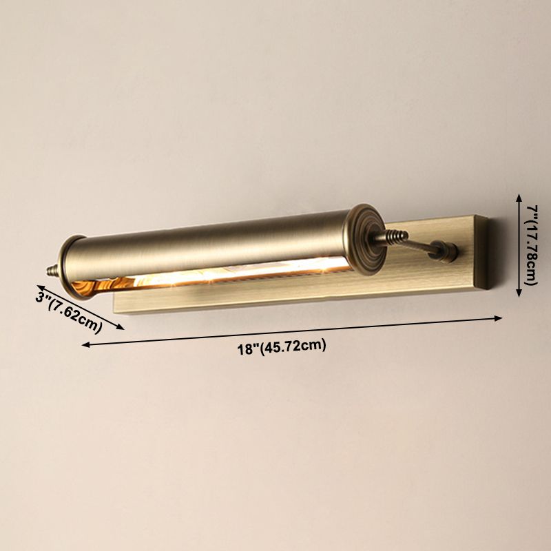 Gold Metal Wall Mounted Lamps Postmodern 1 Blub Wall Sconce for Washing Room