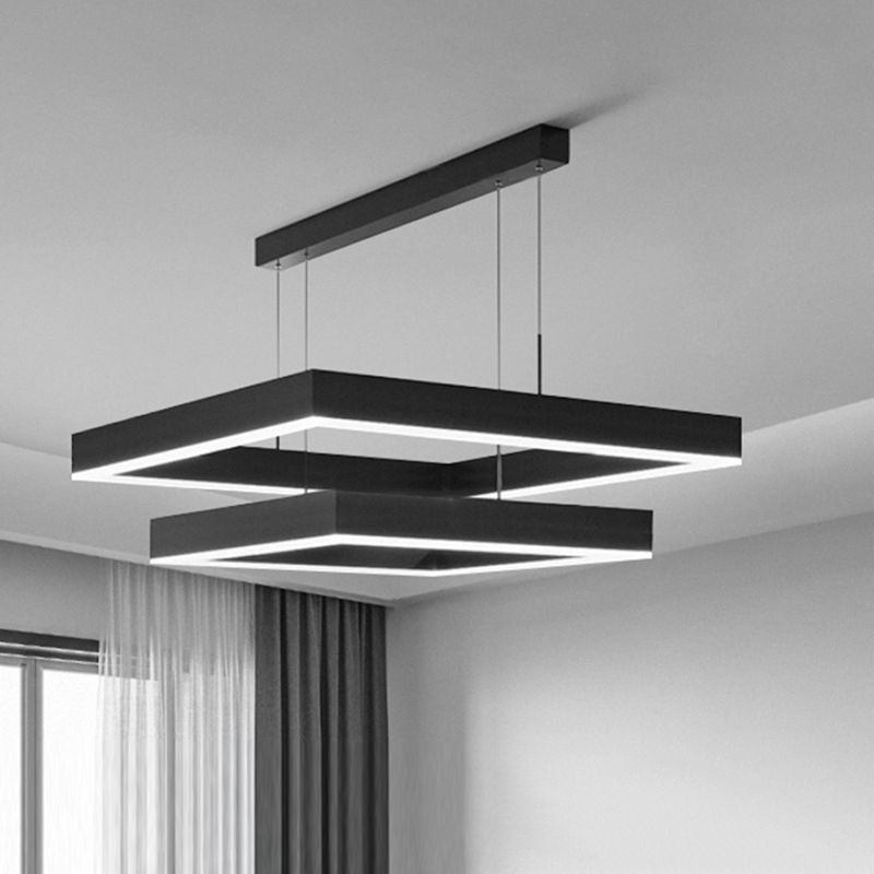 Multi-Tier Pendant Light Fixture Modern Minimalist Style Aluminum Pendant Lights