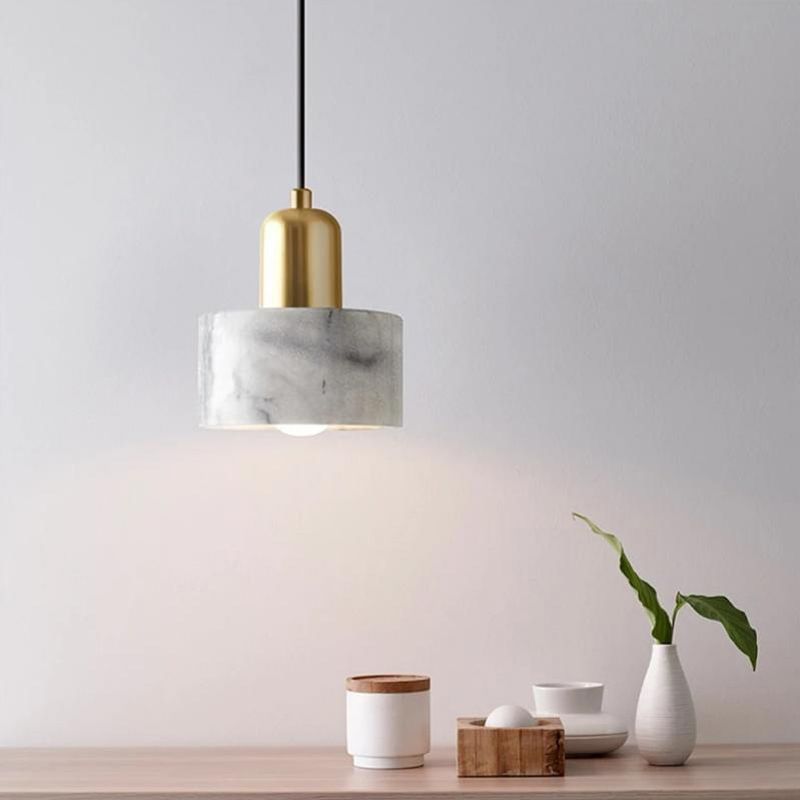 Moderne stijl cilinder naar beneden verlichting steen 1 licht hangende plafondlampen