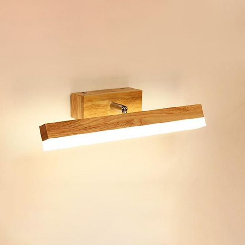 Vanité en bois nordique Light Single Light Mirror LED LED pour la salle de bain