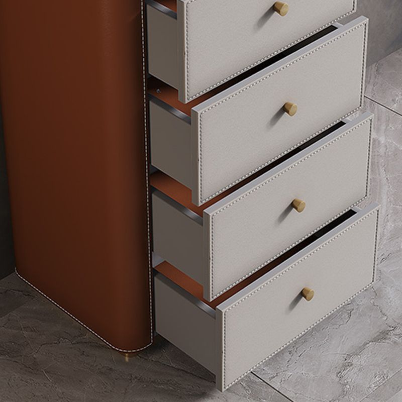 Glam Stone Storage Chest Bedroom Vertical 16"Wide Chest with Drawers