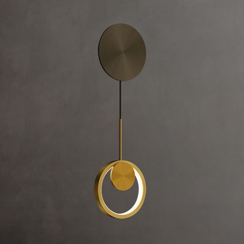 Círculo contemporáneo Luces de columna vertebral de metal múltiples luces de montaje de pared lámpara de montaje