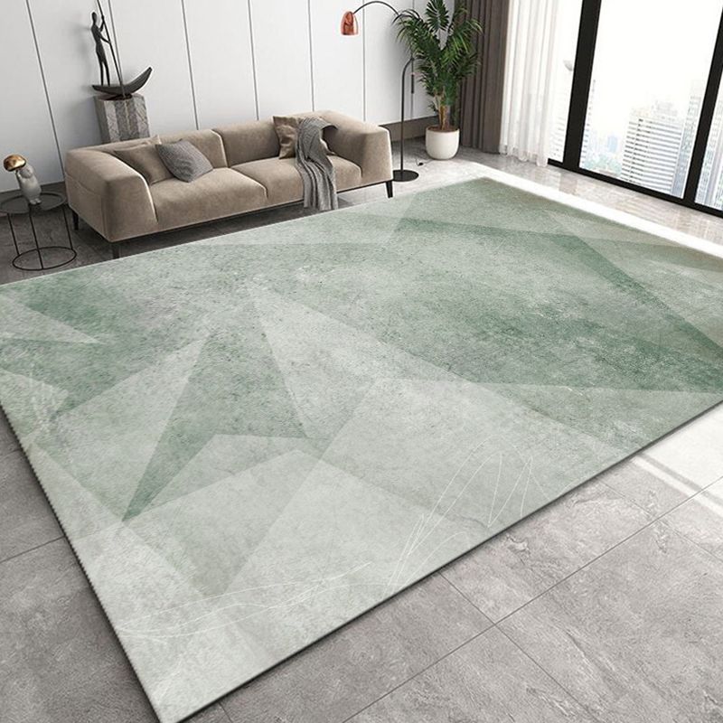 Black Modern Rug Polyester Pattern Rug Washable Indoor Rug for Home Decor