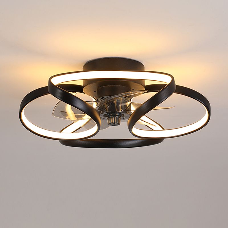 Ventola a led lineare contemporanea luce semplice lampadina a filo per soggiorno