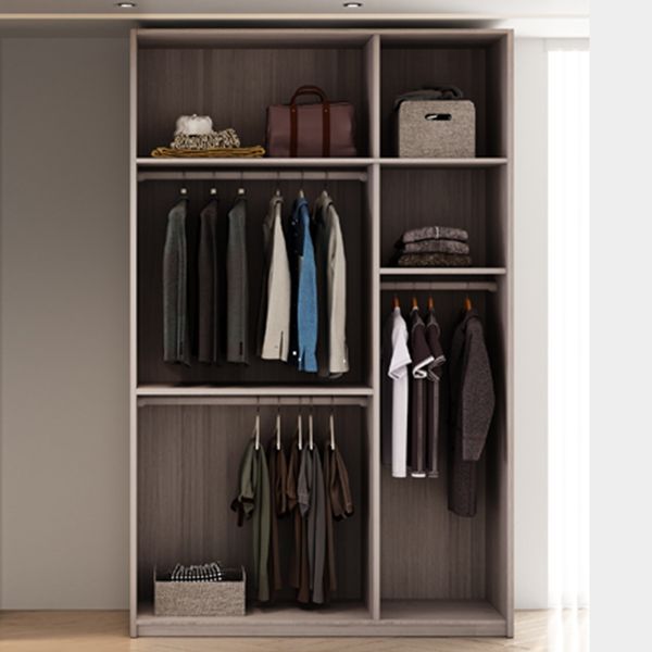 Hinged Wardrobe Cabinet Engineered Wood Wardrobe Armoire for Bedroom