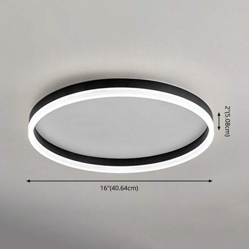 Plafonnier encastré rond en aluminium style moderne lampe simple encastrée