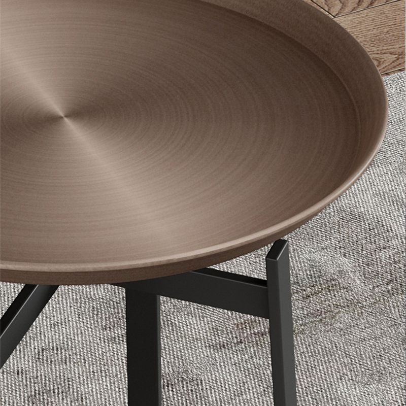 19.68 inch Tall Side Table Modern Metal Tray Top Side End Table