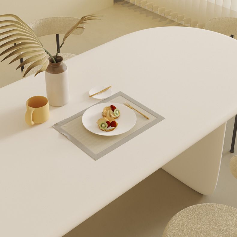 Oval 1/2/5 Piece Dining Table Sets Contemporary White Dining Room Set