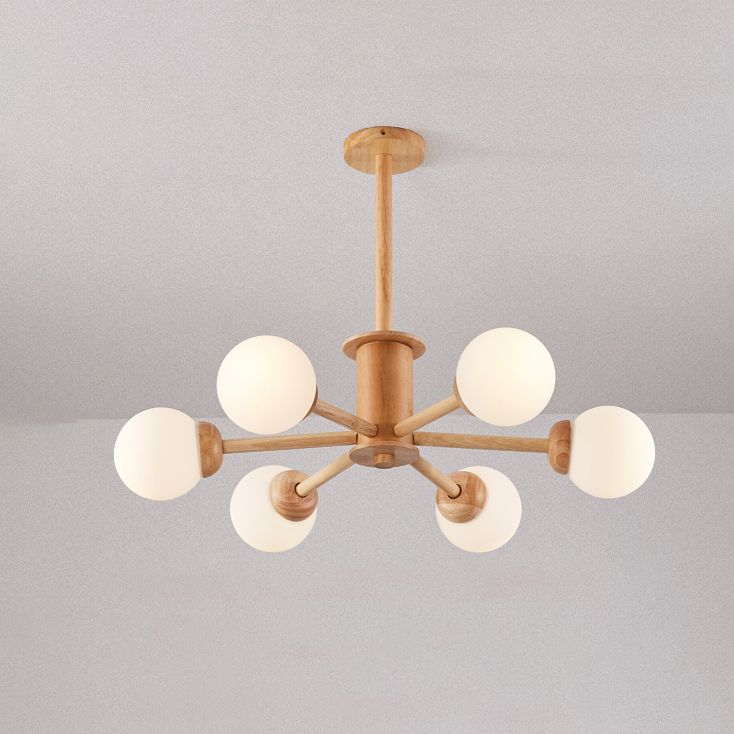 Hölzerne Kronleuchterdecke hängende Leuchte mit einstellbarem Federdraht