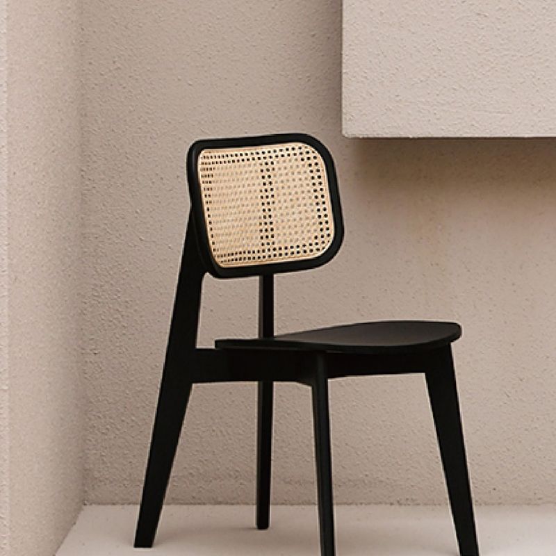 Industrial Solid Wood Armless Chair Kitchen Dining Side Chair