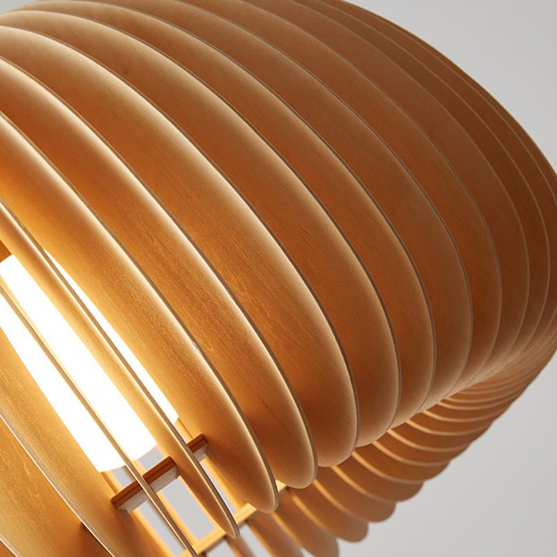 Pumpkin suspension du plafond bois moderne 1-Light plafond pendentif léger