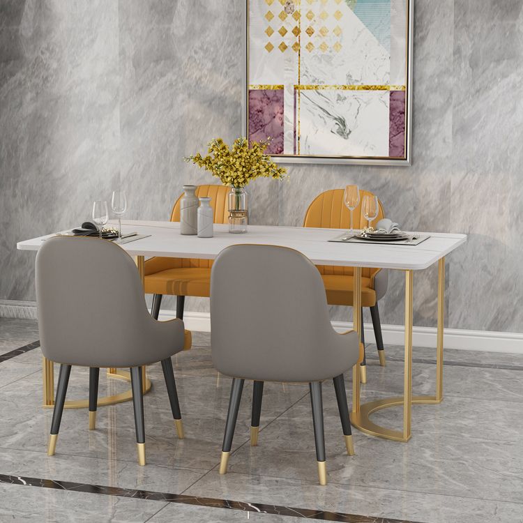 Stone Top Dining Set 1/2/5/6 Pcs Modern Dining Chairs with Upholstered