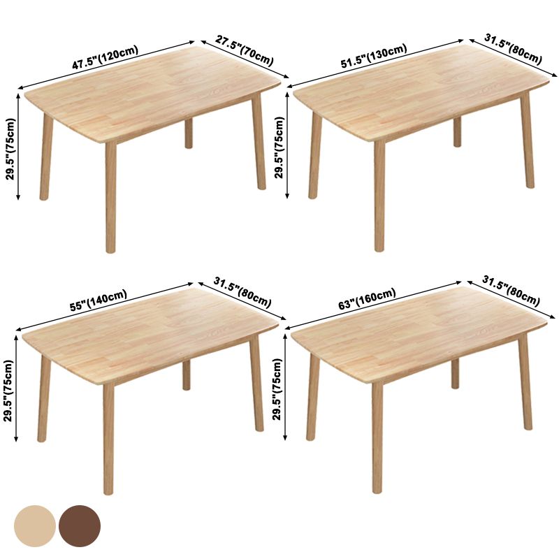 Oak Table Dining Table Contemporary Dinner Room Kitchen Table with 4-foot