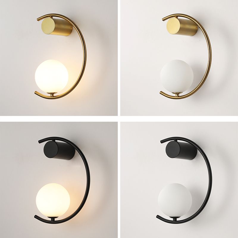 Modern Linear Wall Mounted Light Fixture Metal 1 Light Wall Sconce for Living Room