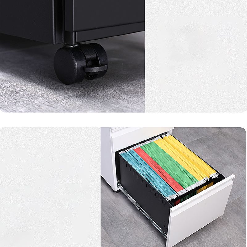 Contemporary Steel File Cabinet File Pedestal Filing Cabinet with Lock and Storage