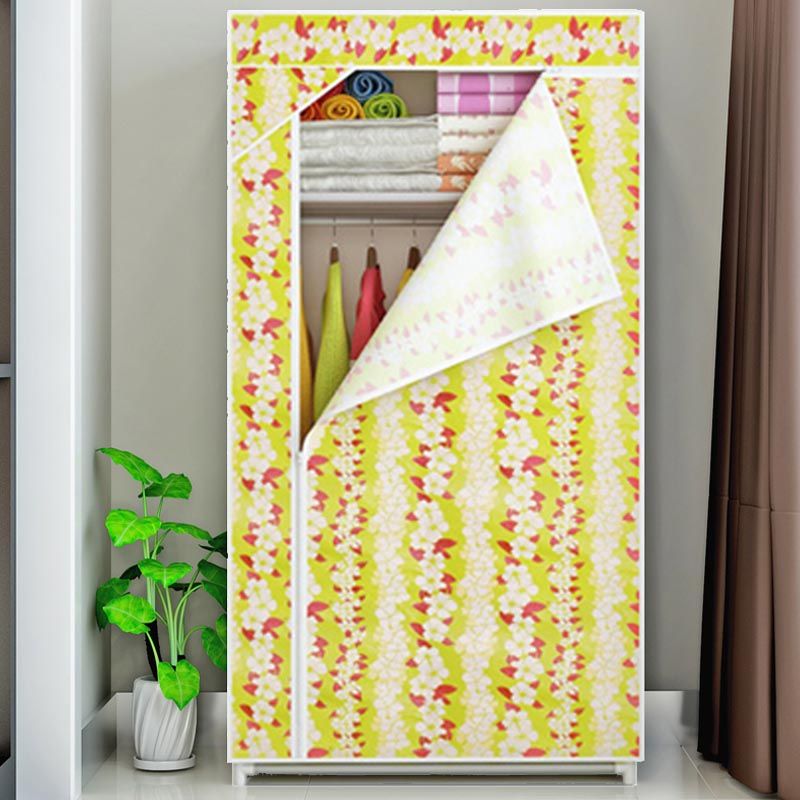 Contemporary Storage Cabinet with Metal Frame Matte Finish Cabinet for Bedroom