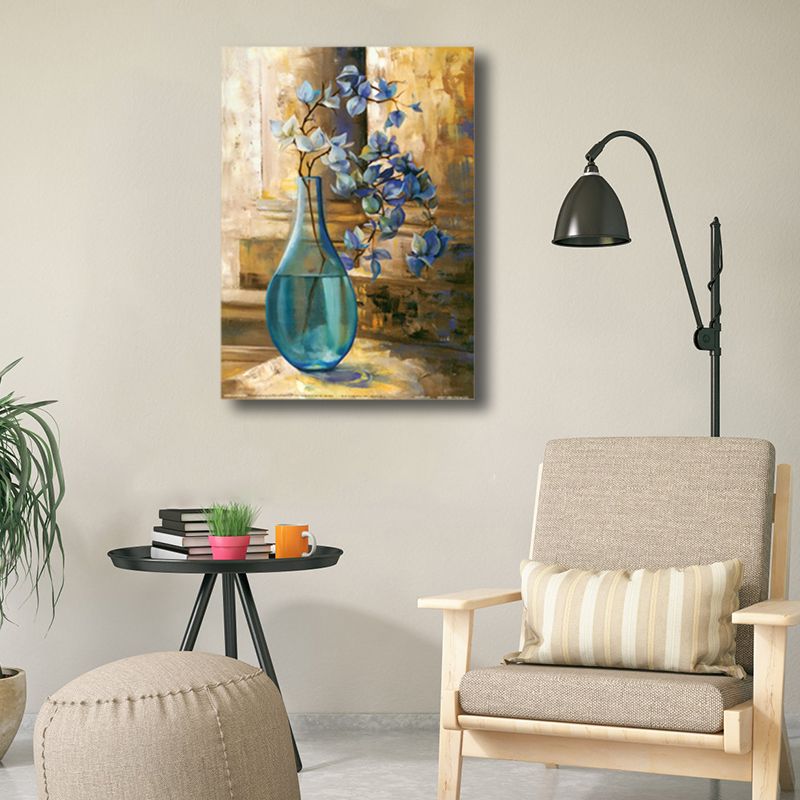 Zachte kleur bloem canvas print schilderijen hedendaagse getextureerde muur decor voor slaapkamer