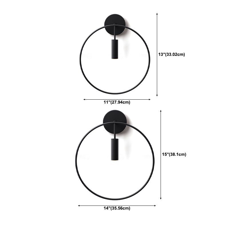 Luci di applique rotonde in metallo MODERNO MODERNA 1 Fissature di illuminazione a parete