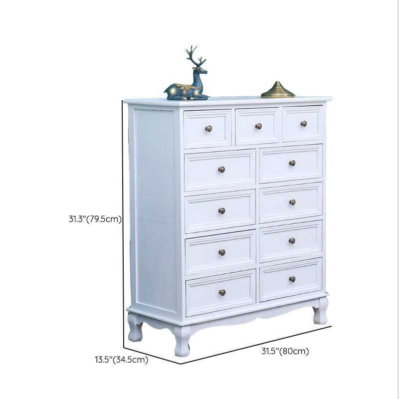 Traditional Storage Chest Dresser Wooden Dresser with Drawers