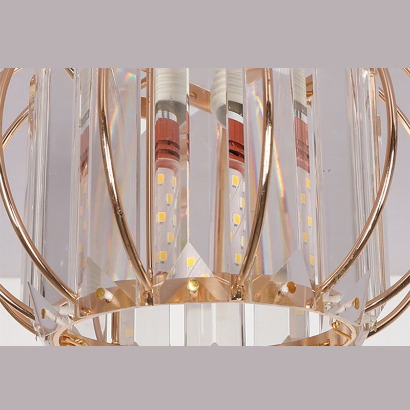 Petit plafonnier boule d'or moderne, 1 ampoule, plafonnier en cristal pour allée