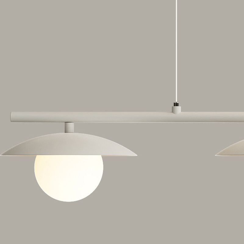 3/4-Light Modernism White Kitchen Island Lighting LED Island Pendant Lighting