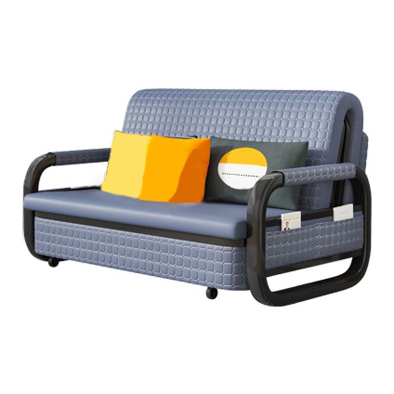 Pillow Included Sofa Futon Cushion Back Round Arms Futon Sleeper Sofa