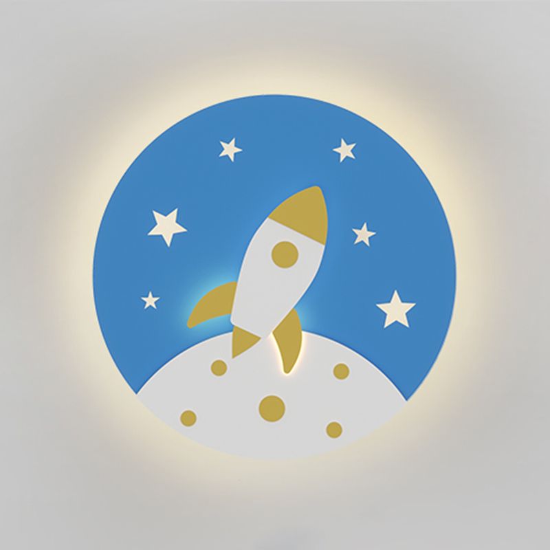 Modern Style Unique Shape Wall Sconce Metal 1 Light Sconce Lighting for Children's Room