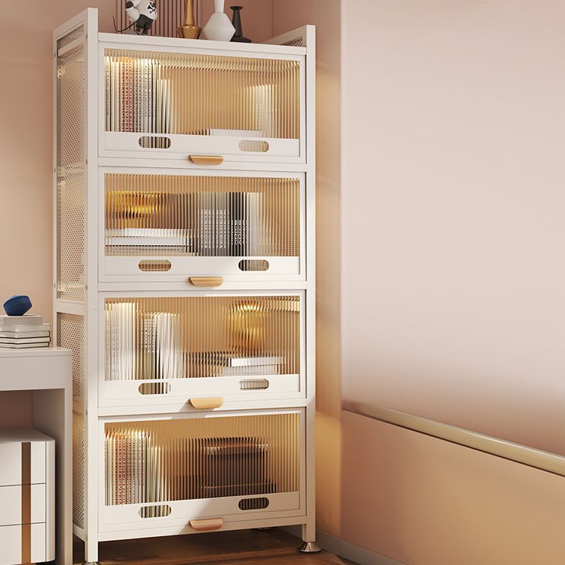 12.6" W Matte Finish Bookshelf for Living Room, Steel Standard Shelf Bookcase