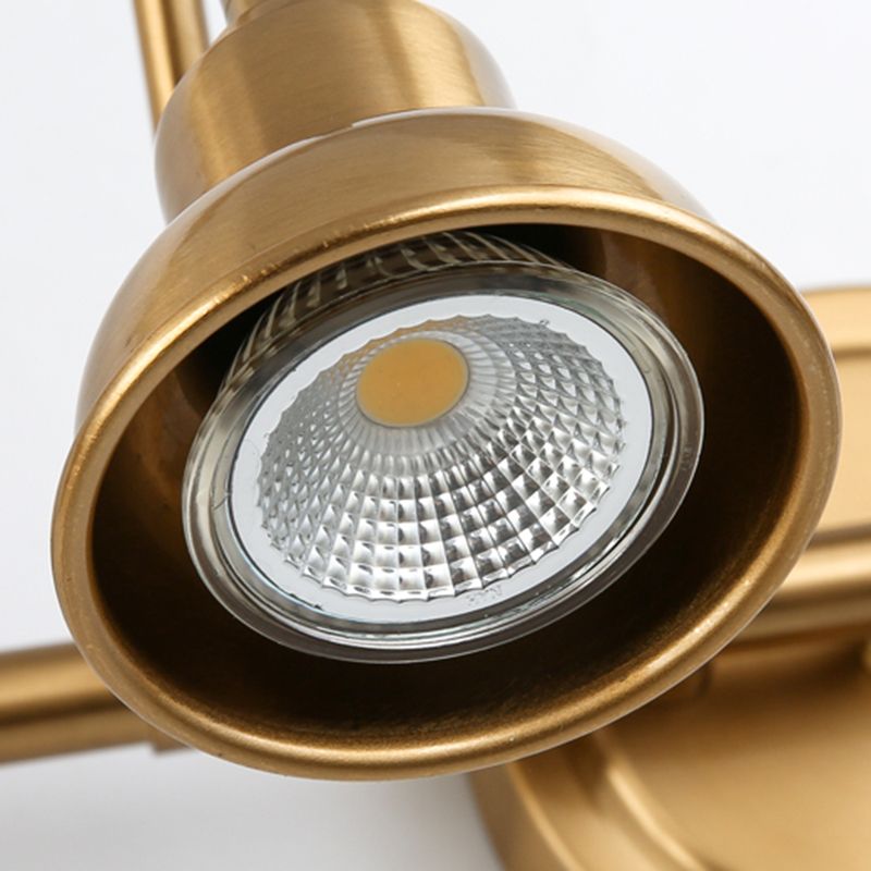Postmodern Style Wall Sconce Gold Multi Blub Metal Wall Mounted Lamps for Bathroom